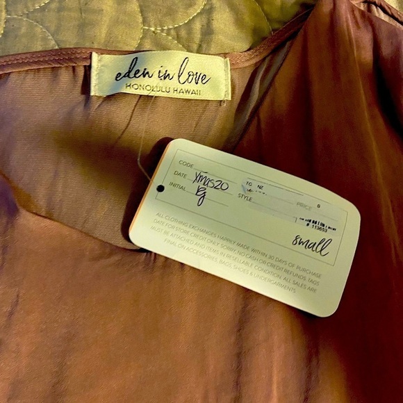 Eden in love lilac dressy tank spaghetti straps silky size small - Picture 4 of 4